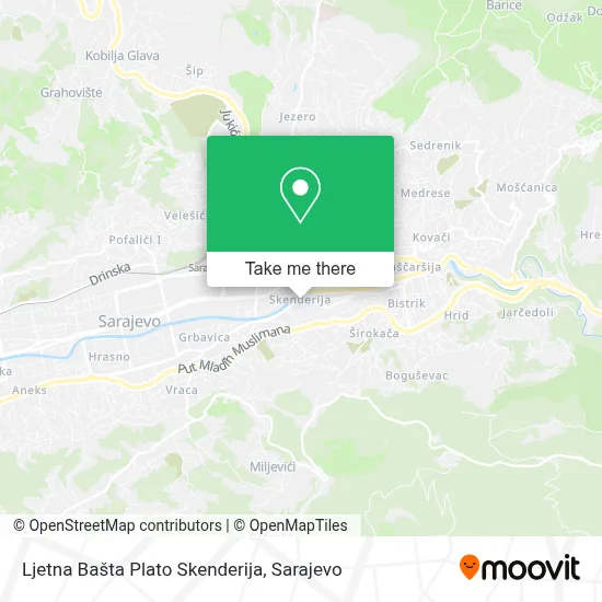 Ljetna Bašta Plato Skenderija map