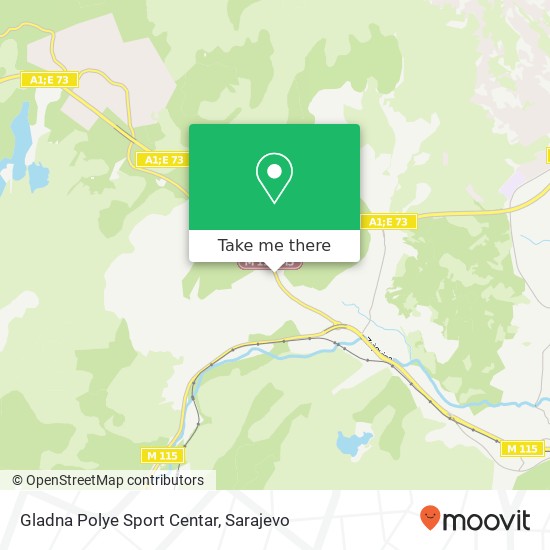 Gladna Polye Sport Centar map