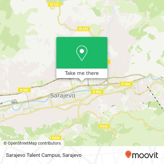 Sarajevo Talent Campus map
