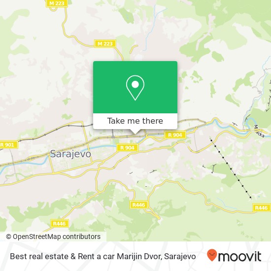 Best real estate & Rent a car Marijin Dvor map