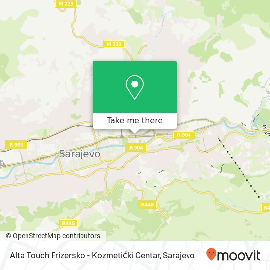 Alta Touch Frizersko - Kozmetićki Centar map