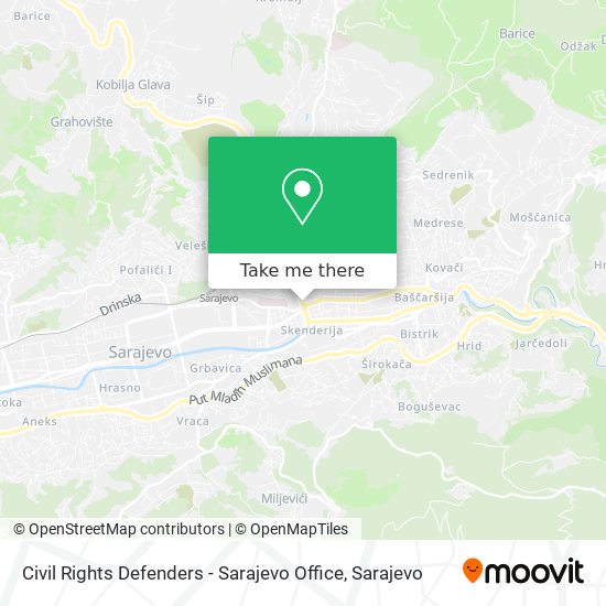 Civil Rights Defenders - Sarajevo Office map