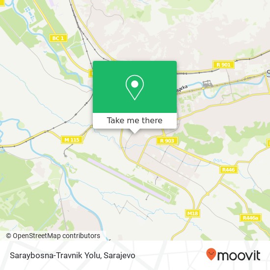 Saraybosna-Travnik Yolu mapa