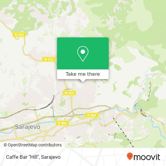 Caffe Bar "Hill" map