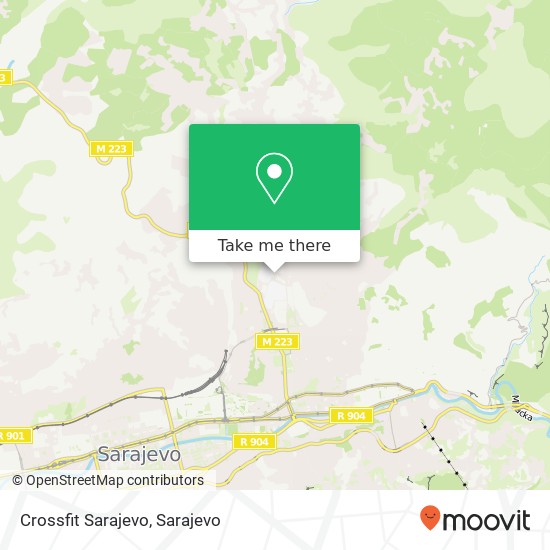 Crossfit Sarajevo map