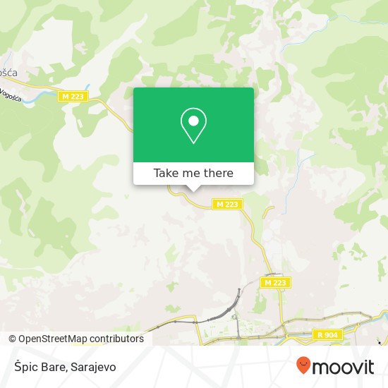 Špic Bare map