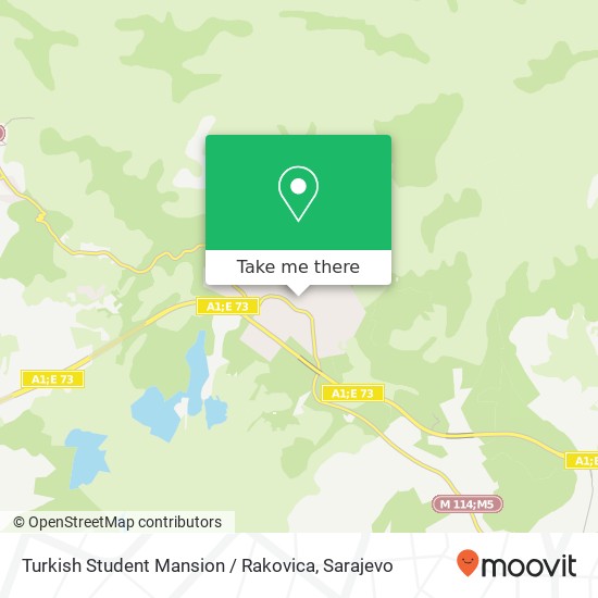 Turkish Student Mansion / Rakovica mapa
