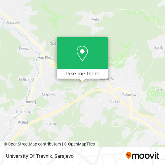 University Of Travnik map