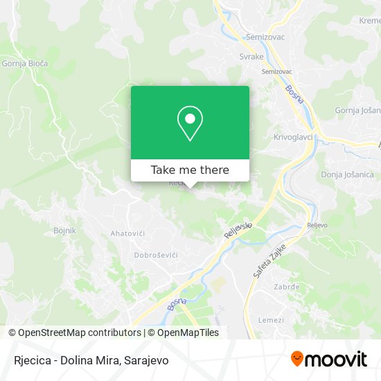 Rjecica - Dolina Mira map