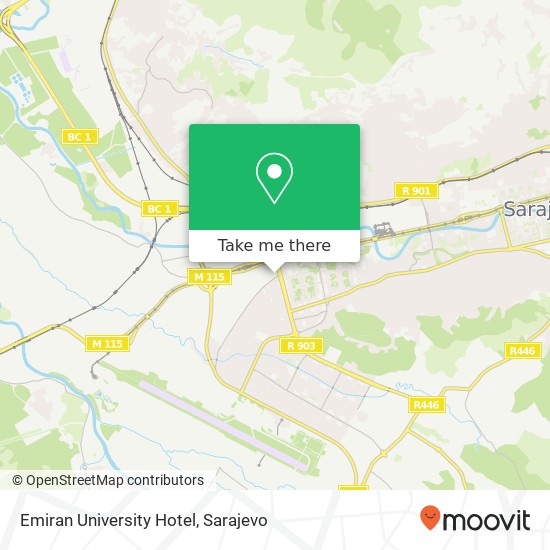 Emiran University Hotel map