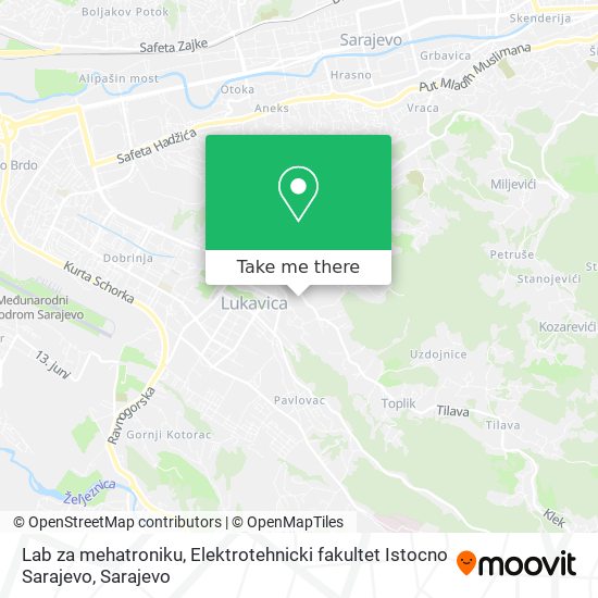 Lab za mehatroniku, Elektrotehnicki fakultet Istocno Sarajevo map