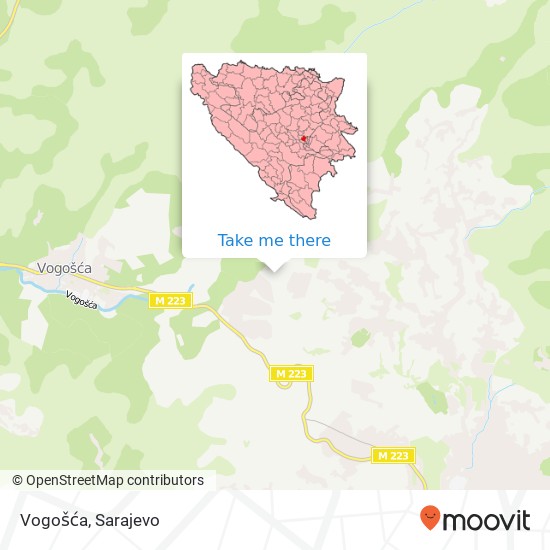 Vogošća mapa