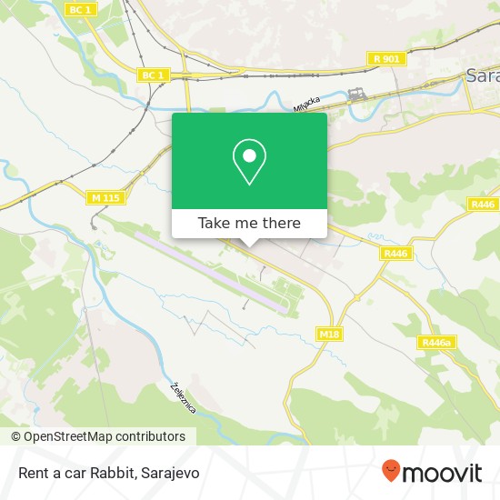 Rent a car Rabbit map