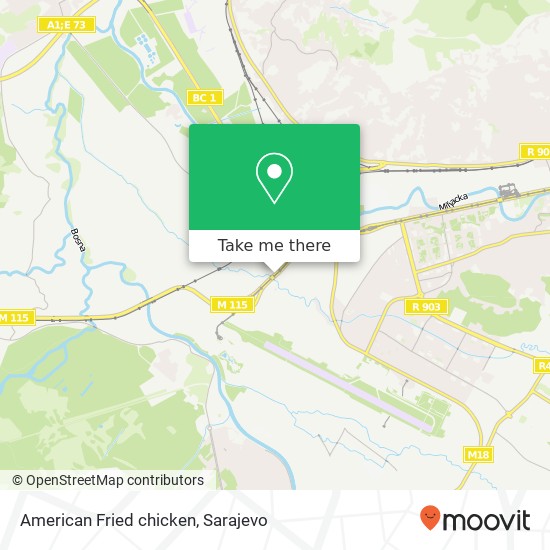 American Fried chicken map