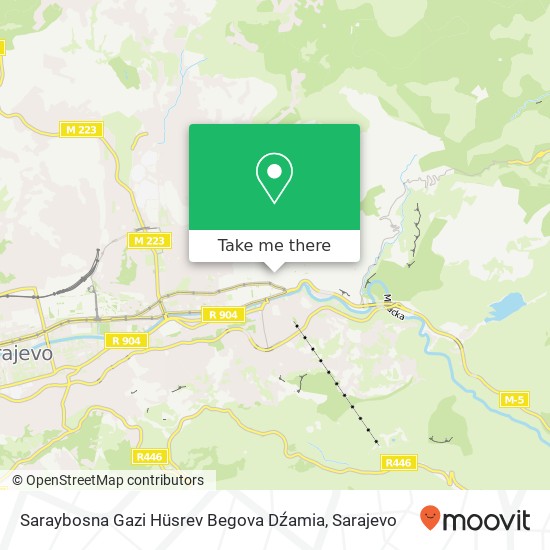 Saraybosna Gazi Hüsrev Begova Dźamia map