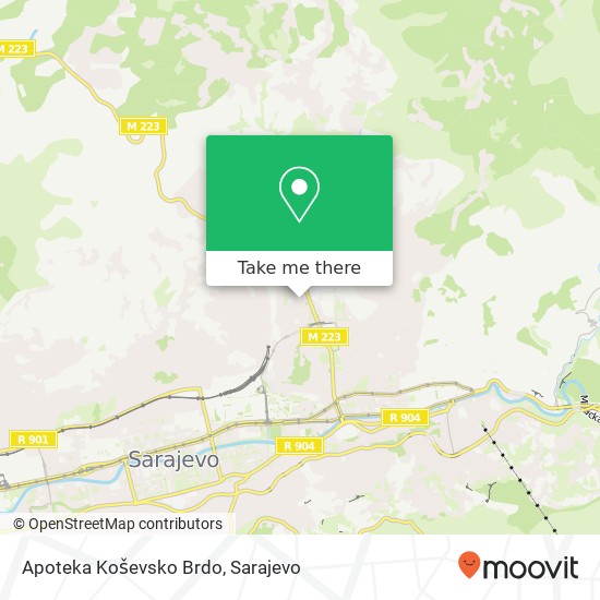 Apoteka Koševsko Brdo map