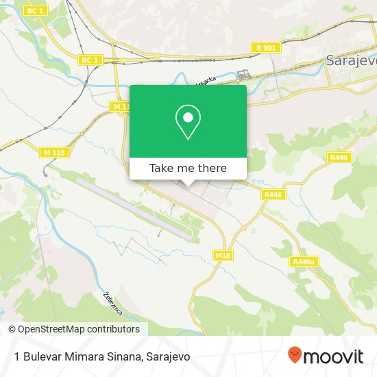 1 Bulevar Mimara Sinana mapa