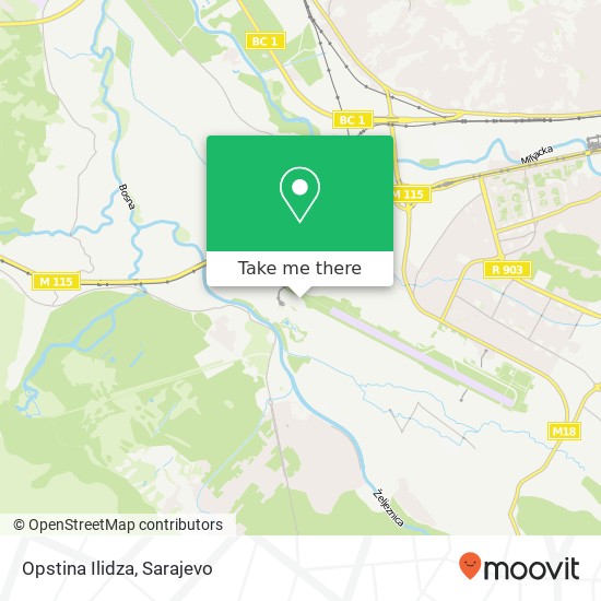 Opstina Ilidza mapa