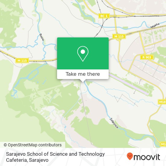 Sarajevo School of Science and Technology Cafeteria map