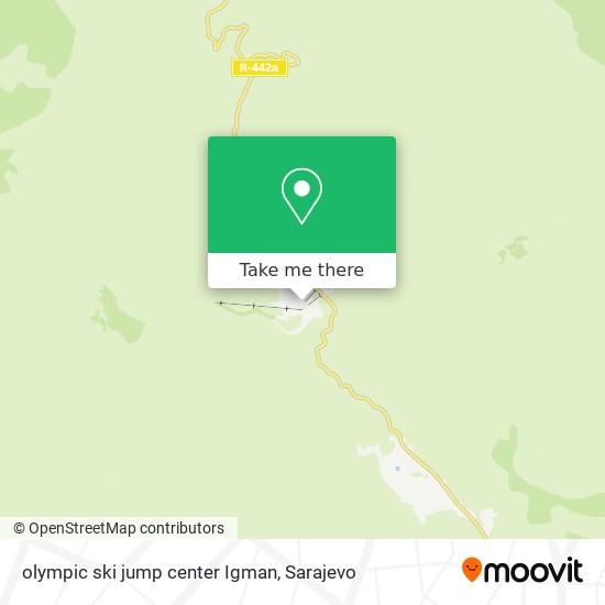 olympic ski jump center Igman map