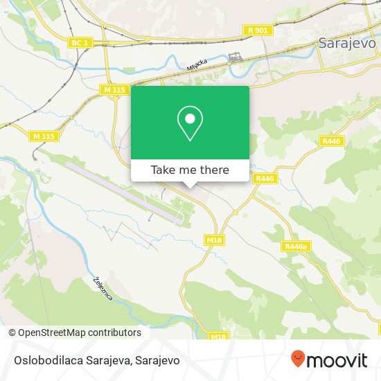 Oslobodilaca Sarajeva map