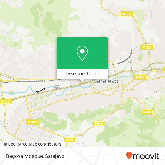 Begova Mosque map