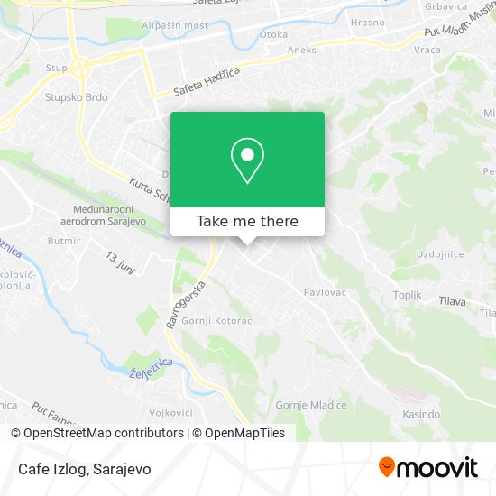 Cafe Izlog map