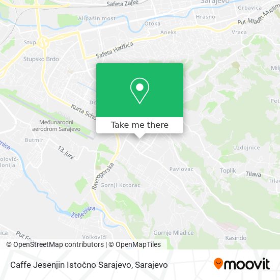 Caffe Jesenjin Istočno Sarajevo map