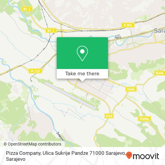 Pizza Company, Ulica Sukrije Pandze 71000 Sarajevo mapa