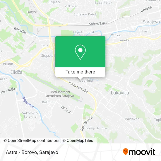 Astra - Borovo map