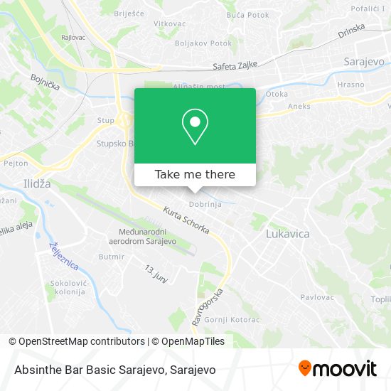 Absinthe Bar Basic Sarajevo map