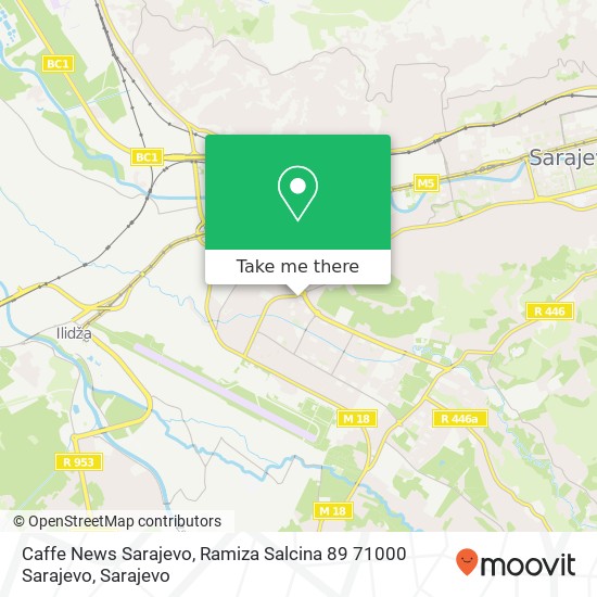 Caffe News Sarajevo, Ramiza Salcina 89 71000 Sarajevo map