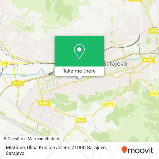 Mistique, Ulica Kraljice Jelene 71000 Sarajevo map