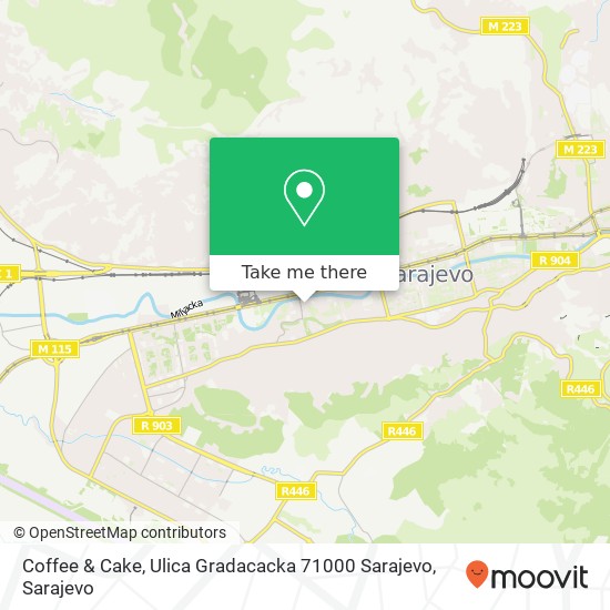 Coffee & Cake, Ulica Gradacacka 71000 Sarajevo map