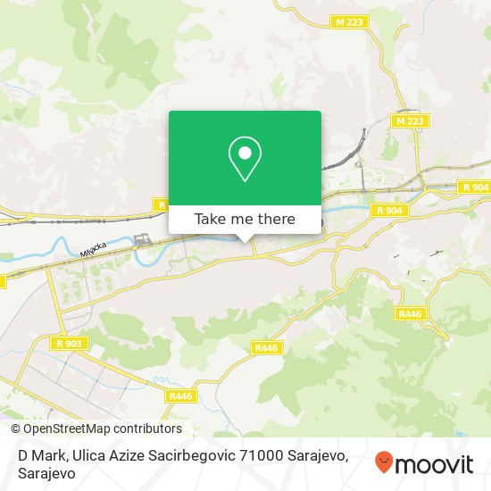 D Mark, Ulica Azize Sacirbegovic 71000 Sarajevo map