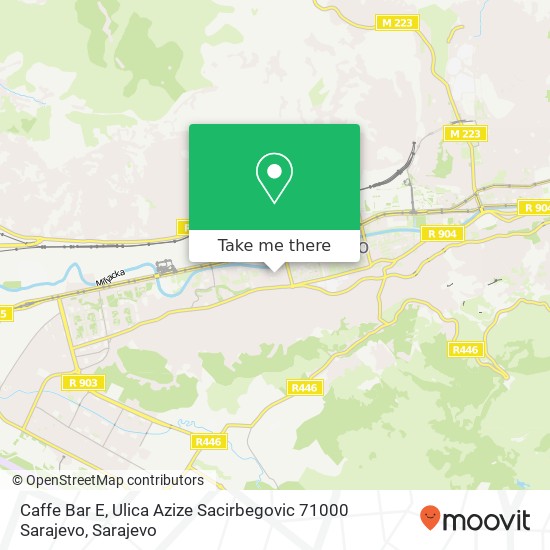 Caffe Bar E, Ulica Azize Sacirbegovic 71000 Sarajevo map