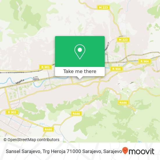 Sansel Sarajevo, Trg Heroja 71000 Sarajevo map