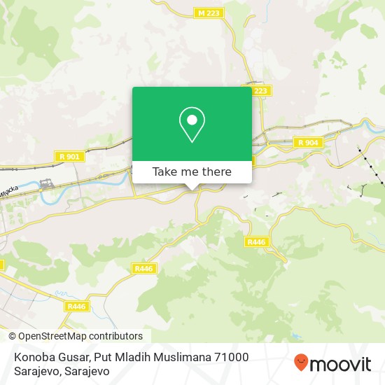 Konoba Gusar, Put Mladih Muslimana 71000 Sarajevo map