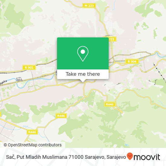 Sač, Put Mladih Muslimana 71000 Sarajevo map