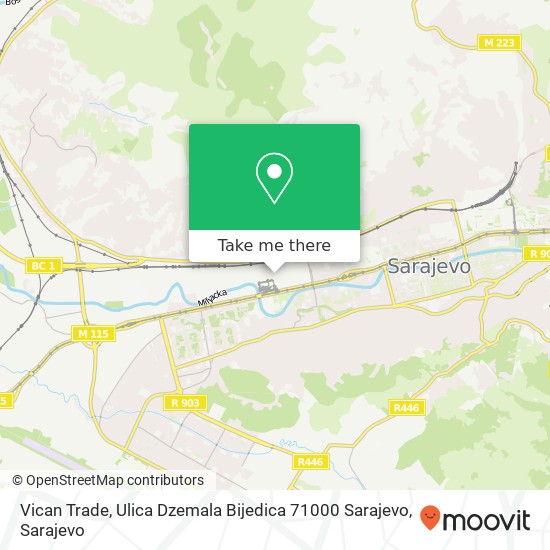 Vican Trade, Ulica Dzemala Bijedica 71000 Sarajevo map