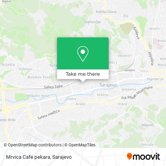 Mrvica Cafe pekara map
