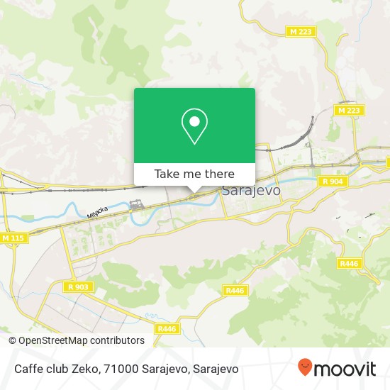 Caffe club Zeko, 71000 Sarajevo map