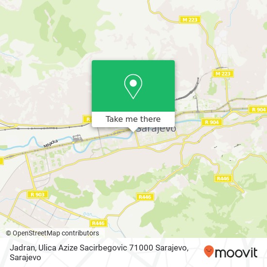 Jadran, Ulica Azize Sacirbegovic 71000 Sarajevo map