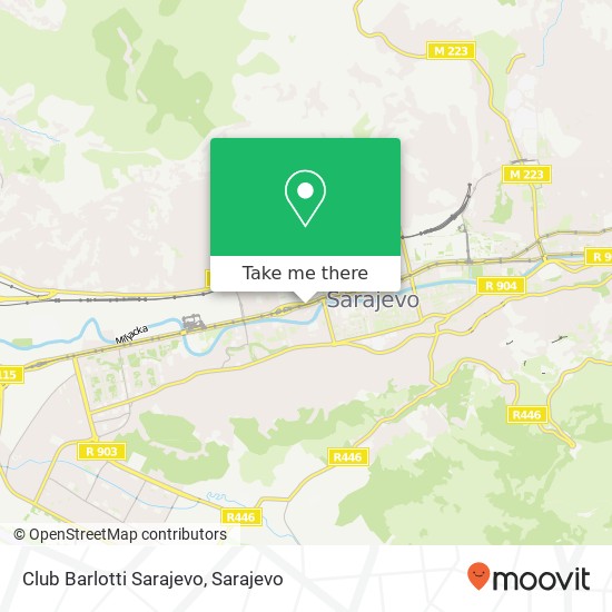 Club Barlotti Sarajevo map