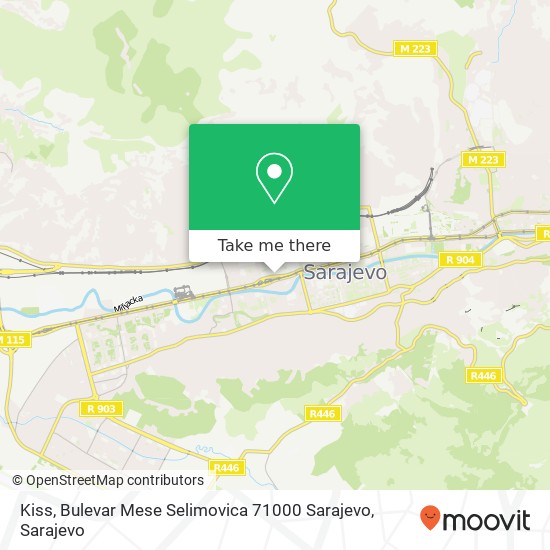 Kiss, Bulevar Mese Selimovica 71000 Sarajevo mapa