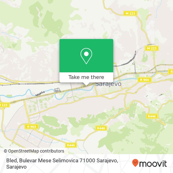 Bled, Bulevar Mese Selimovica 71000 Sarajevo map