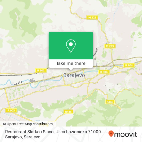 Restaurant Slatko i Slano, Ulica Lozionicka 71000 Sarajevo map