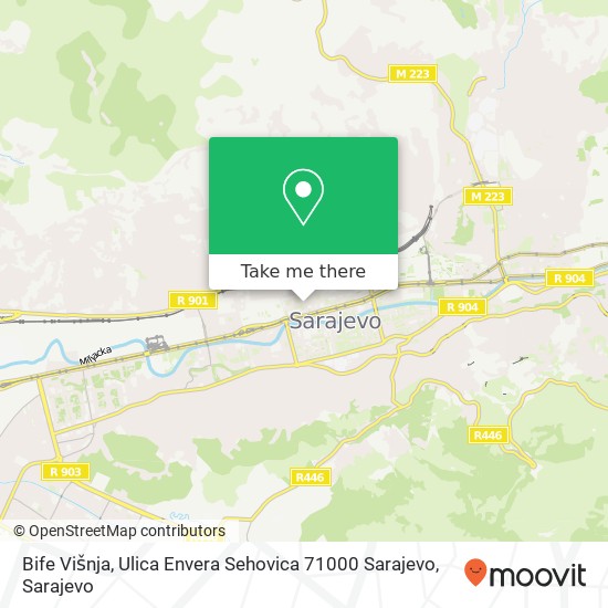 Bife Višnja, Ulica Envera Sehovica 71000 Sarajevo mapa