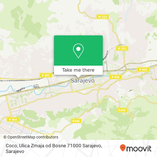 Coco, Ulica Zmaja od Bosne 71000 Sarajevo mapa