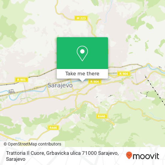 Trattoria Il Cuore, Grbavicka ulica 71000 Sarajevo map